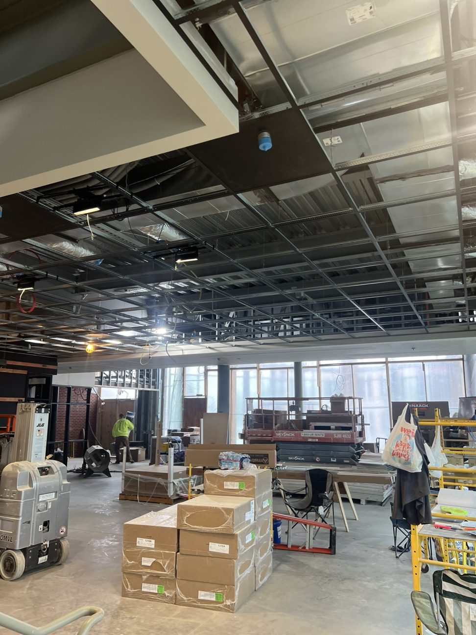 Duct above ceiling